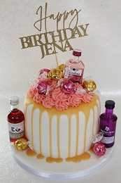 gin themed birthday cake